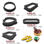 5 PCS Mousse Cake Ring Cheese Tower Ring Mousse Ring Baking Tool, Round, Love, Square, Rectangle, Oval