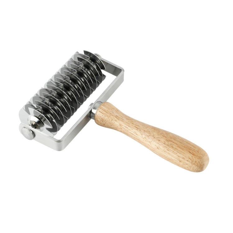 Stainless Steel Wooden Handle Pizza Roller Cutter