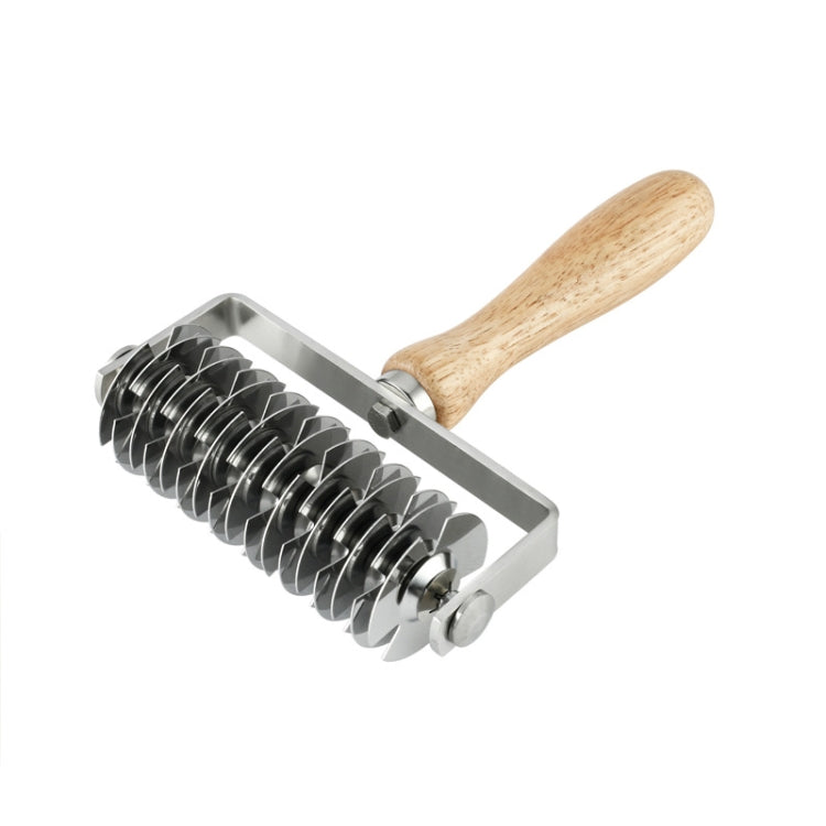 Stainless Steel Wooden Handle Pizza Roller Cutter