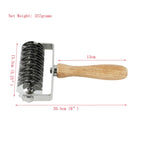 Stainless Steel Wooden Handle Pizza Roller Cutter