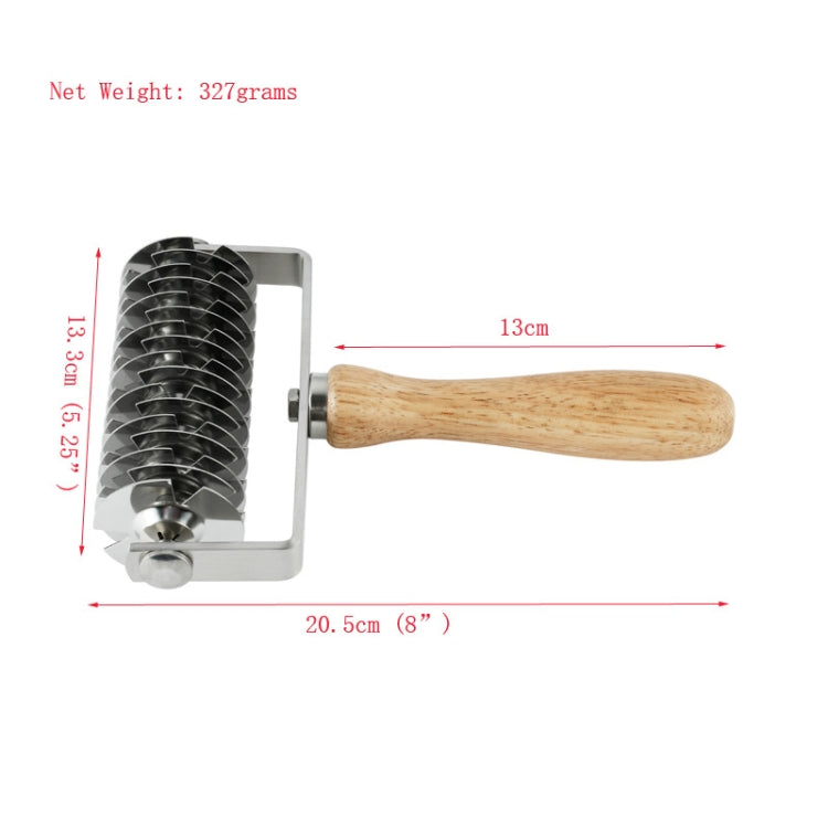 Stainless Steel Wooden Handle Pizza Roller Cutter