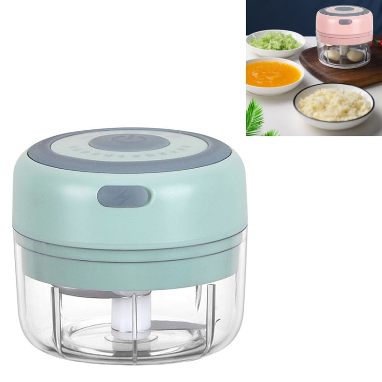 Electrical USB Rechargeable Garlic Mixing Masher Complementary Food Masher Stainless Steel Crushing Garlic Peeling Device Wireless Mini Garlic Cutter, White, Green – Durable Build, Easy to Use Green Green