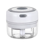 Electrical USB Rechargeable Garlic Mixing Masher Complementary Food Masher Stainless Steel Crushing Garlic Peeling Device Wireless Mini Garlic Cutter, White, Green