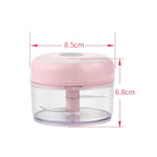 Electrical USB Rechargeable Garlic Mixing Masher Complementary Food Masher Stainless Steel Crushing Garlic Peeling Device Wireless Mini Garlic Cutter, White, Green