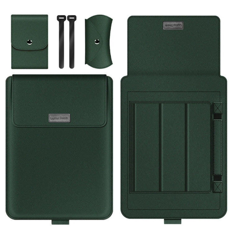 A2 4 in 1 Computer Bracket Liner Bag Storage Bag, 11/12 inch, 13/14 inch, 15 inch – Leather, TPU 11 12 inch Green