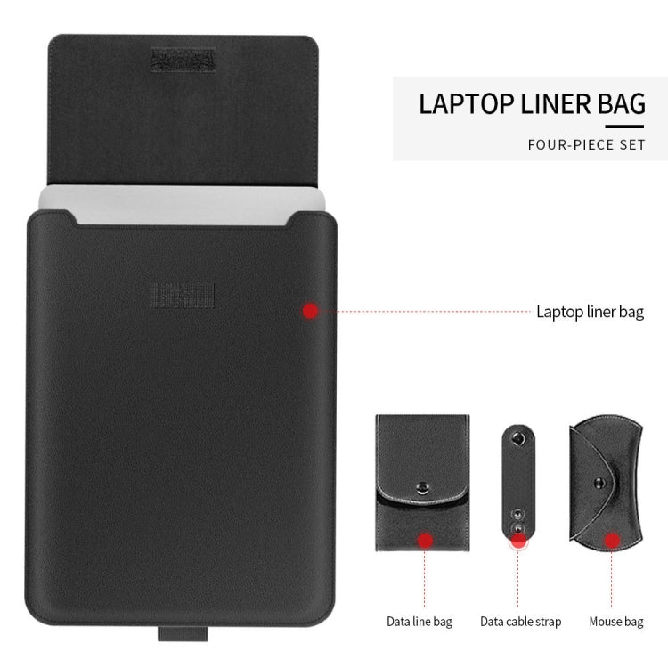A2 4 in 1 Computer Bracket Liner Bag Storage Bag, 11/12 inch, 13/14 inch, 15 inch – Leather, TPU