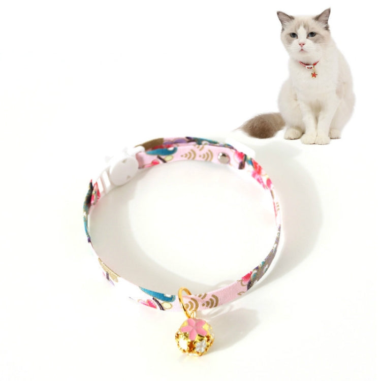 Adjustable Pet Flower Hollow Bell Collar Cat Dog Collar Accessories, S 17-32cm – Durable Build, Easy to Use S 17-32cm Pink