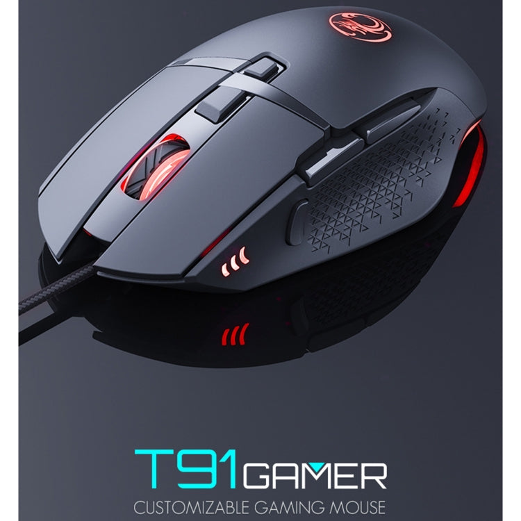 iMICE T91 8 Keys 7200DPI USB Wired Luminous Gaming Mouse, Cable Length: 1.8m – Durable Build, Easy to Use