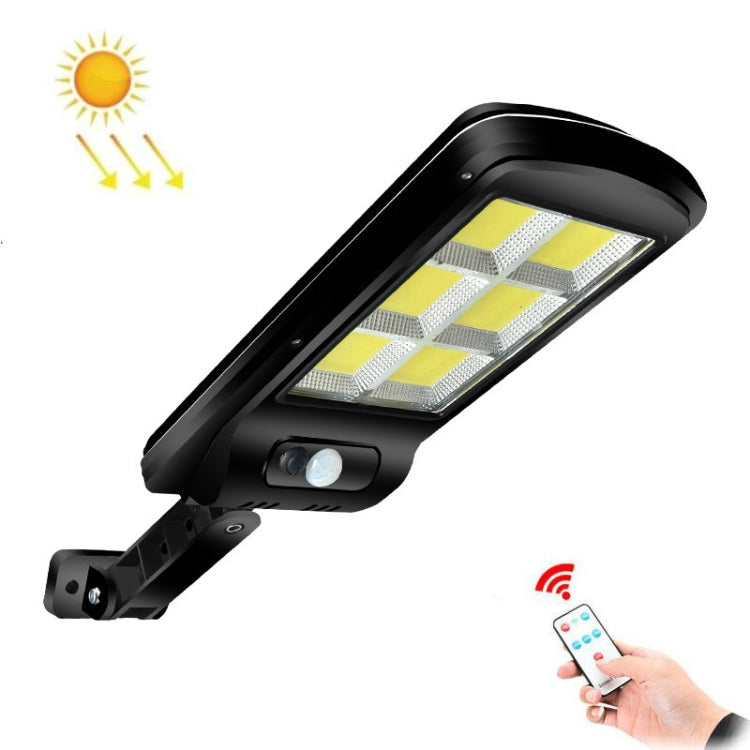 10W Solar Power Human Body Induction + Light Control Street Light Multi-Function Remote Control Outdoor Lighting, 6COB with RC 6COB with RC