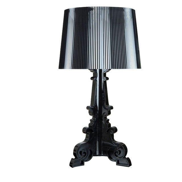 LED Bedlamp Bedroom Living Room Acryl Desk Lamp Bedside Lamp Shade Table Light Night, Black, Transparent Black