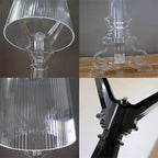 LED Bedlamp Bedroom Living Room Acryl Desk Lamp Bedside Lamp Shade Table Light Night, Black, Transparent