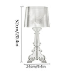 LED Bedlamp Bedroom Living Room Acryl Desk Lamp Bedside Lamp Shade Table Light Night, Black, Transparent