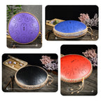 15-Tone Ethereal Drum 14-Inch Steel Tongue Drum Hollow Drum Sanskrit Drummer Disc, Red, Black, Golden, Purple, Navy Blue, Blue