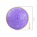 15-Tone Ethereal Drum 14-Inch Steel Tongue Drum Hollow Drum Sanskrit Drummer Disc, Red, Black, Golden, Purple, Navy Blue, Blue