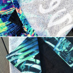 Printed Soft Bath Towel Adult Cotton Beach Pad Towel Size: 147x71cm, Color Par Pink KS-2, Leaf KS-6, Coffee Leopard TL-19, Color Leaves KS-1, Color Basho KS-5, Coffee Leopard Pinkr KS-9, Palm Leaf KS-8, Glasses KS-7, Power Bear KS-11