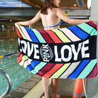 Printed Soft Bath Towel Adult Cotton Beach Pad Towel Size: 147x71cm, Color Par Pink KS-2, Leaf KS-6, Coffee Leopard TL-19, Color Leaves KS-1, Color Basho KS-5, Coffee Leopard Pinkr KS-9, Palm Leaf KS-8, Glasses KS-7, Power Bear KS-11 Color Par Pink KS-2