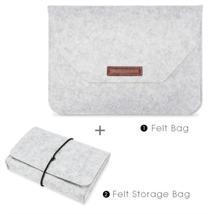 Portable Air Permeable Felt Sleeve Bag for MacBook Laptop, with Power Storage Bag, 12 inch, 13 inch, 15 inch, 11 inch – Durable Build, Easy to Use