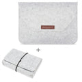 Portable Air Permeable Felt Sleeve Bag for MacBook Laptop, with Power Storage Bag, 12 inch, 13 inch, 15 inch, 11 inch – Durable Build, Easy to Use 12 inch Grey