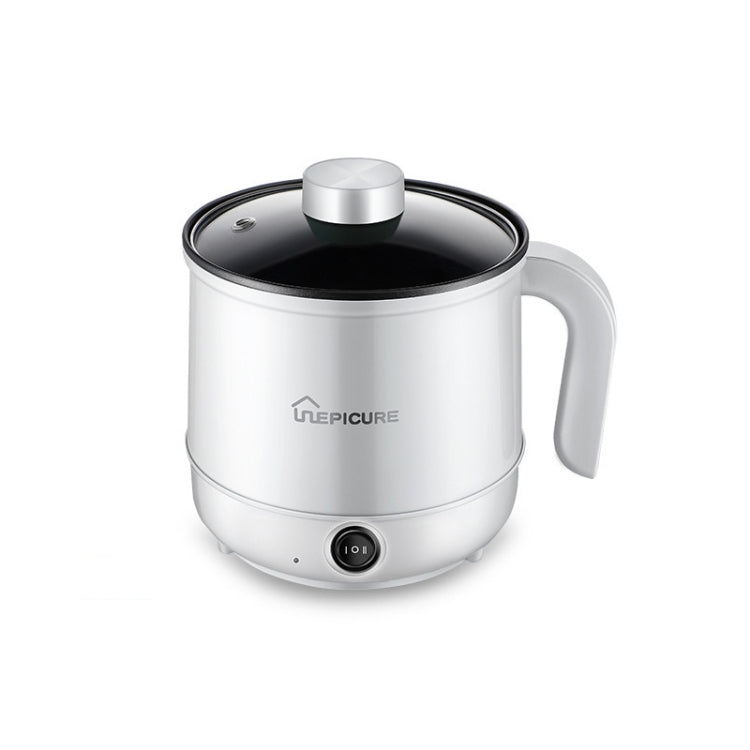 Multi-Function Electric-Cooker Mini Dormitory Student Cooking Rice Stir Frying Non-Stick Pot, 110V US Plug, White Manual Single Pot, White Manual Style with Steaming Grid, White Smart Single Pot, White Smart With Steaming Grid, Green Manual Single... White Manual Single Pot