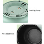 Multi-Function Electric-Cooker Mini Dormitory Student Cooking Rice Stir Frying Non-Stick Pot, 110V US Plug, White Manual Single Pot, White Manual Style with Steaming Grid, White Smart Single Pot, White Smart With Steaming Grid, Green Manual Single...