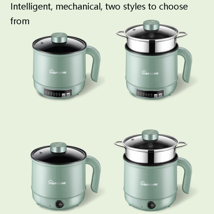 Multi-Function Electric-Cooker Mini Dormitory Student Cooking Rice Stir Frying Non-Stick Pot, 110V US Plug, White Manual Single Pot, White Manual Style with Steaming Grid, White Smart Single Pot, White Smart With Steaming Grid, Green Manual Single...