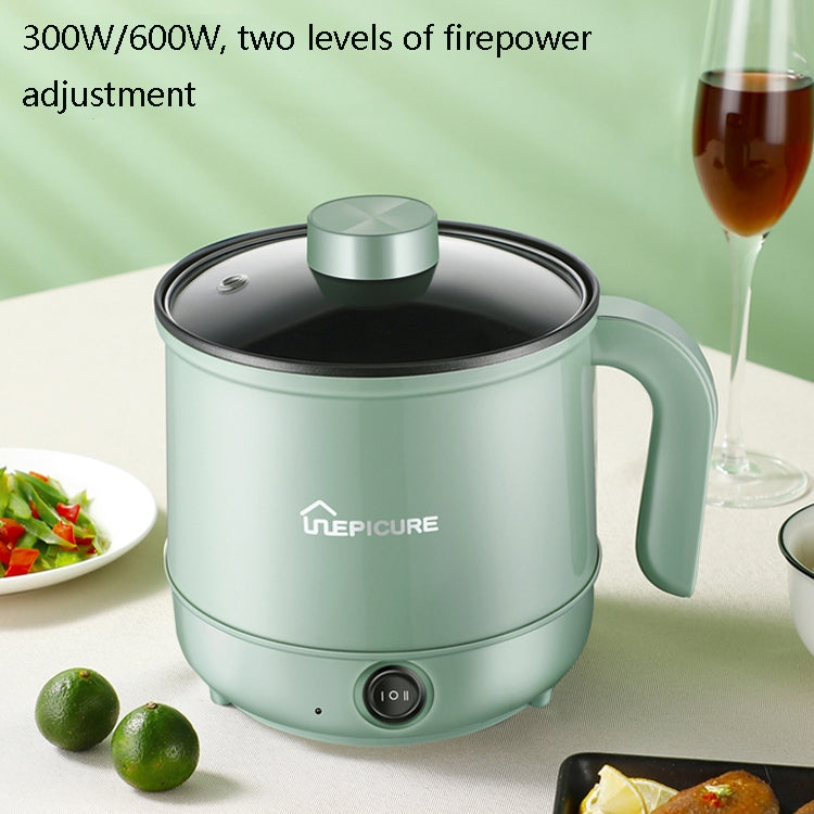 Multi-Function Electric-Cooker Mini Dormitory Student Cooking Rice Stir Frying Non-Stick Pot, 110V US Plug, White Manual Single Pot, White Manual Style with Steaming Grid, White Smart Single Pot, White Smart With Steaming Grid, Green Manual Single...