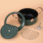 Fryer Pot Household Non-Stick Pan Temperature Control Mini Frying Pot, 20cm
