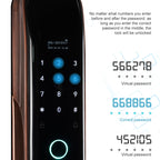 Smart Wifi Anti-Theft Fingerprint Password Lock Mobile Phone Remote Control Electronic Door Lock Magnetic Card Lock, SM-SL808 Automatic Black, SM-SL808 Automatic Bronze – Magnetic