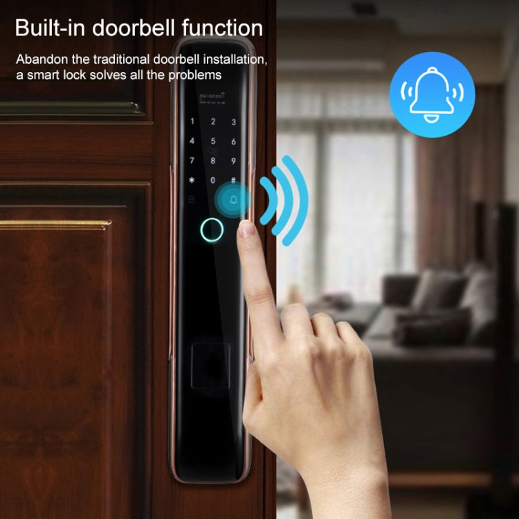 Smart Wifi Anti-Theft Fingerprint Password Lock Mobile Phone Remote Control Electronic Door Lock Magnetic Card Lock, SM-SL808 Automatic Black, SM-SL808 Automatic Bronze – Magnetic
