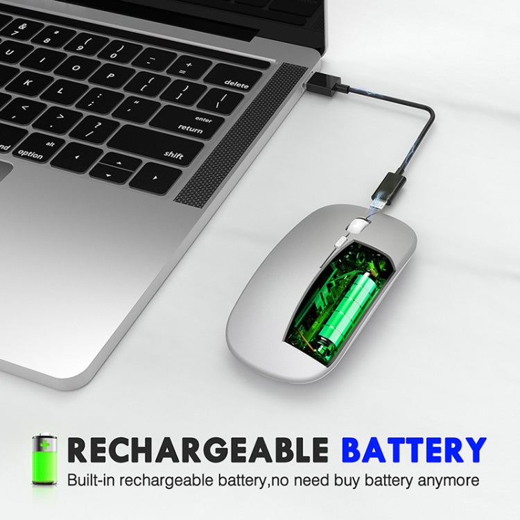 Inphic PM1 Office Mute Wireless Laptop Mouse, Battery Display – Leather