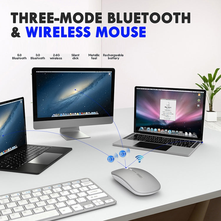 Inphic PM1 Office Mute Wireless Laptop Mouse, Battery Display – Leather