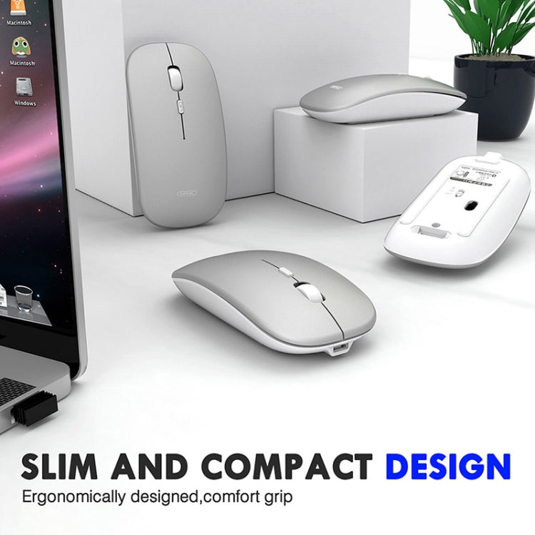 Inphic PM1 Office Mute Wireless Laptop Mouse, Battery Display – Leather