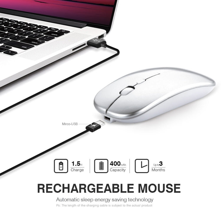 Inphic PM1 Office Mute Wireless Laptop Mouse, Battery Display – Leather