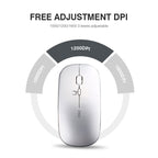 Inphic PM1 Office Mute Wireless Laptop Mouse, Battery Display – Leather