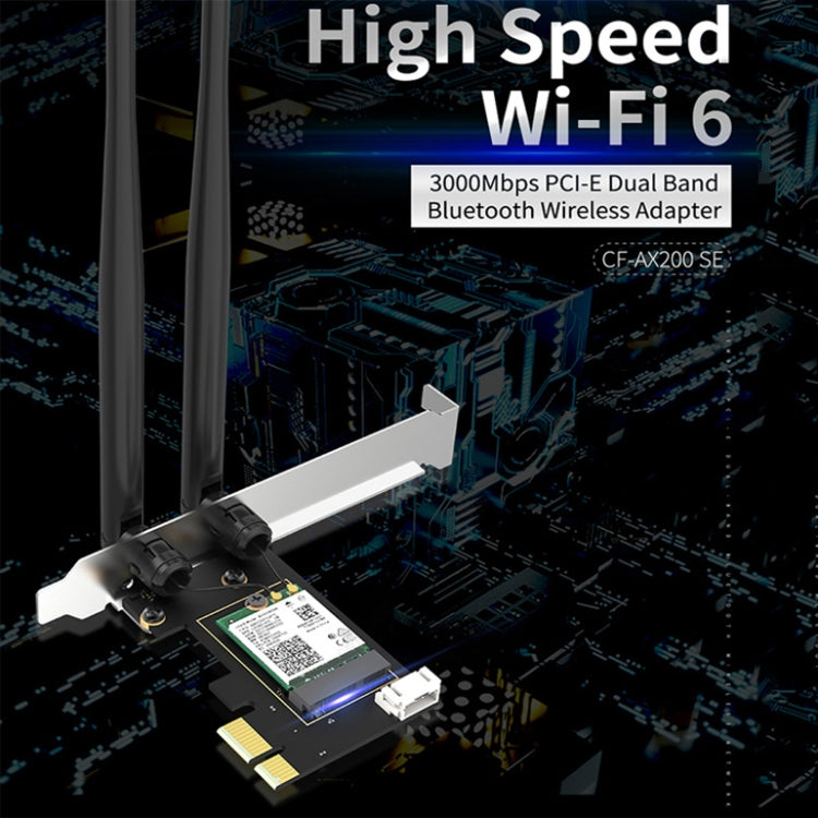 CF-AX200 SE 3000Mbps PCI-E Dual Band Frequency Bluetooth Wireless Network Card – Card Slot, Bluetooth