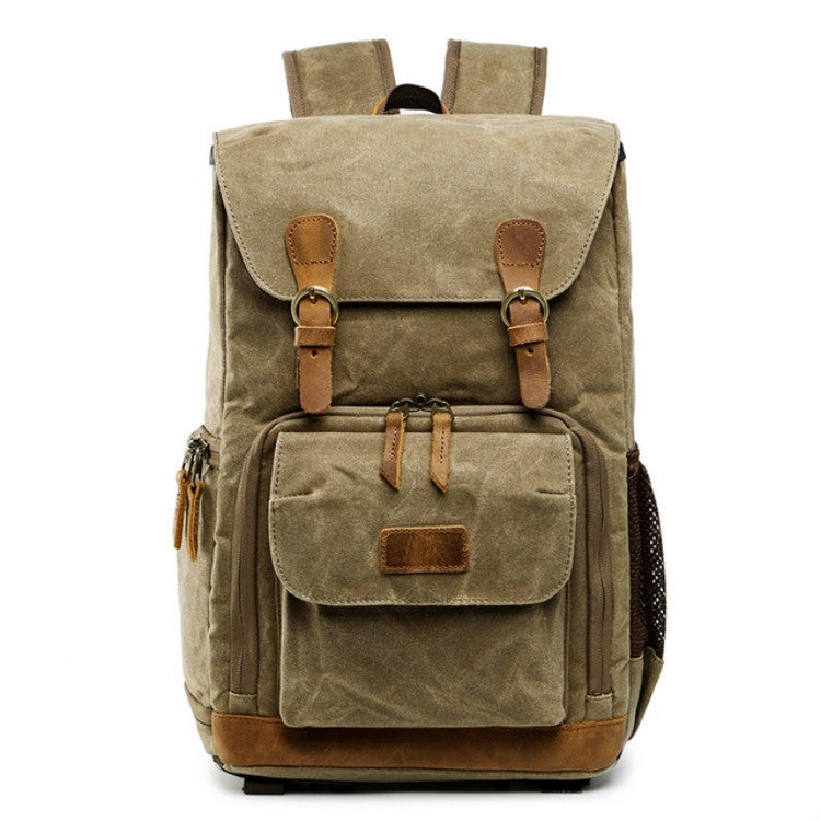 Batik Canvas Waterproof Photography Bag Outdoor Wear-resistant Large Camera Photo Backpack Men for Nikon / Canon / Sony / Fujifilm – Waterproof, Wear-resistant