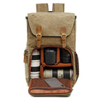 Batik Canvas Waterproof Photography Bag Outdoor Wear-resistant Large Camera Photo Backpack Men for Nikon / Canon / Sony / Fujifilm – Waterproof, Wear-resistant