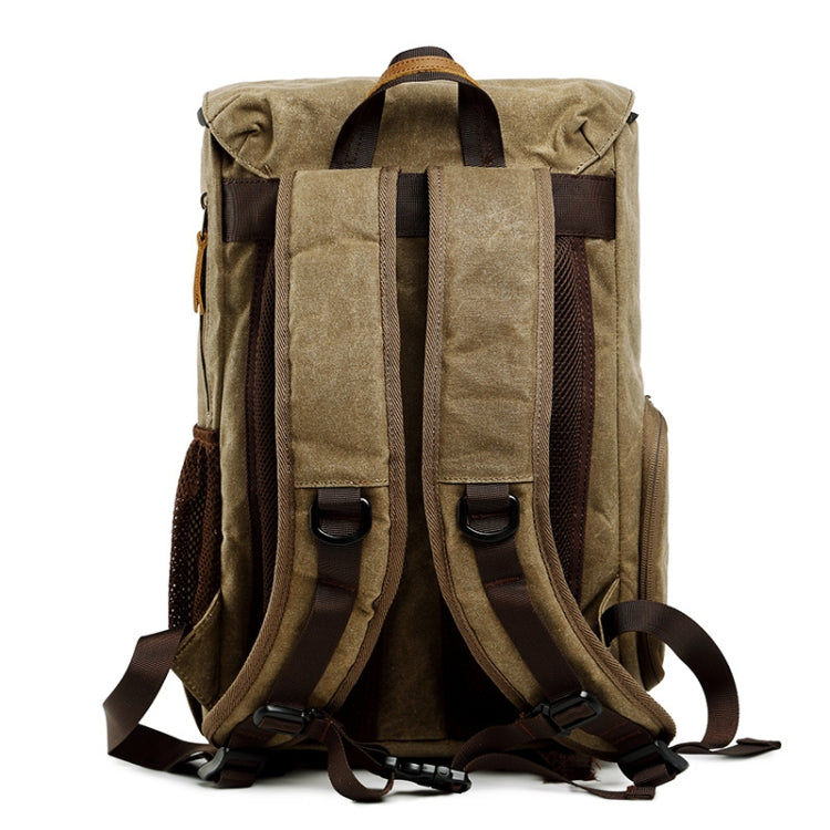 Batik Canvas Waterproof Photography Bag Outdoor Wear-resistant Large Camera Photo Backpack Men for Nikon / Canon / Sony / Fujifilm – Waterproof, Wear-resistant