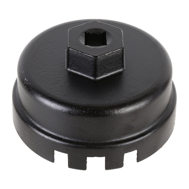 64.5mm Aluminum Oil Filter Wrench Cap Socket Remover Tool for Lexus Toyota Corolla Highlander RAV4 Camry Universal Housing – Non-slip Black