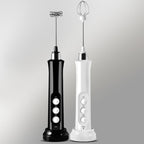 Whisk Household Electric Baking Mini Wireless Hand-Held Charging Stirrer Milk Frother, White, Black