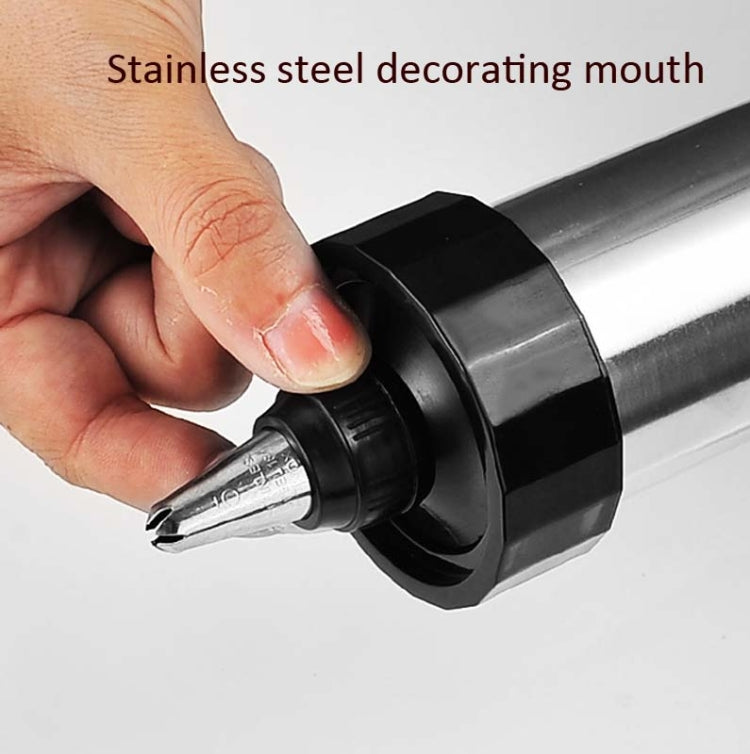 Multi-Function Stainless Steel Piping Gun Set Cookie Biscuits Hand Pressing Biscuit Machine Household DIY Baking Tools, 16 in 1(Silver) – Durable Build, Easy to Use