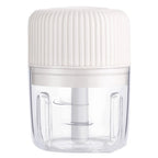Household Vegetable Cutting Electric USB Garlic Masher Baby Mini Cooking Machine Baby Food Supplement Machine, 250ml, 100ml + 250ml, 100ml 250ml White