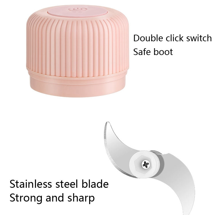 Household Vegetable Cutting Electric USB Garlic Masher Baby Mini Cooking Machine Baby Food Supplement Machine, 250ml, 100ml + 250ml, 100ml