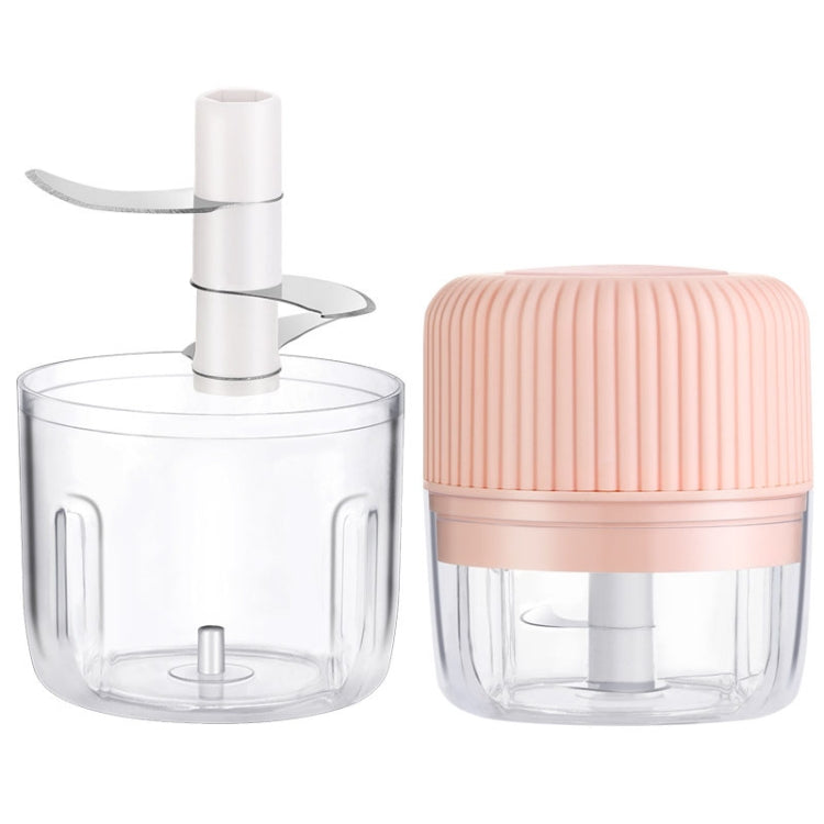 Household Vegetable Cutting Electric USB Garlic Masher Baby Mini Cooking Machine Baby Food Supplement Machine, 250ml, 100ml + 250ml, 100ml – Durable Build, Easy to Use 100ml + 250ml Pink
