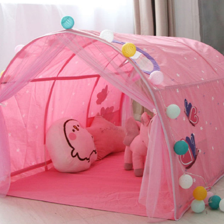 Children Home Bed Crawl Tunnel Game House Tent, Pink, Blue with Mosquito Net, Pink with Mosquito Net