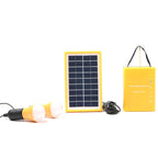 3W Solar Small System Household Multifunctional Portable Emergency Light, Yellow, Green, Red Yellow