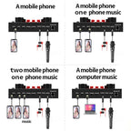 V8S Sound Card Mobile Phone Computer Anchor Live K Song Recording Microphone, English Version, V8S + Golden Net BM700 Set, V8S + Black Bet BM700 Set