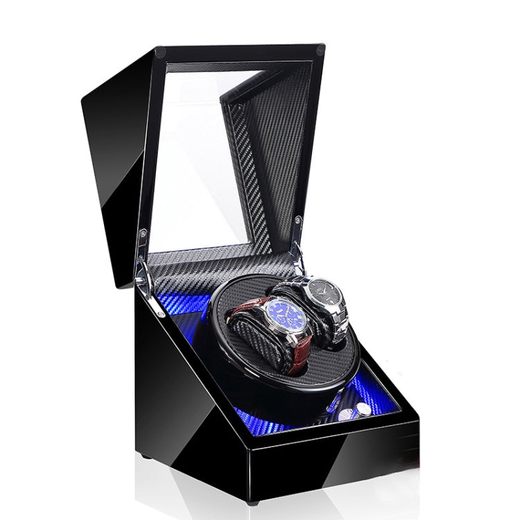 Watch Shaker Automatic Mechanical Watch Rotating Motor Winding Box, US... Black Carbon Fiber Texture Black Carbon Fiber Texture