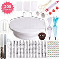 205 in 1 Cake Decorating Turntable Set Cake Decorating Mouth Baking Utensils, 205 PCS/Set – Non-slip 205 PCS Set