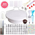 205 in 1 Cake Decorating Turntable Set Cake Decorating Mouth Baking Utensils, 205 PCS/Set – Non-slip 205 PCS Set